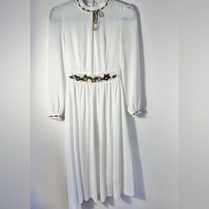 Lijom Eidisha maxi dress embroidered waist detail size small